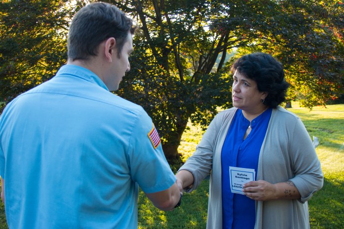 Talking with a community member